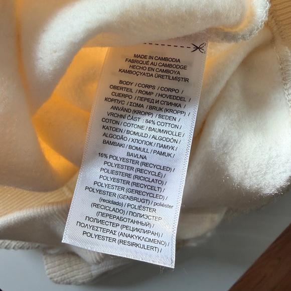 RARE Polo Ralph Lauren Cream Hybrid Sweater & Fleece Crewneck Sweatshirt, Small - Picture 12 of 16